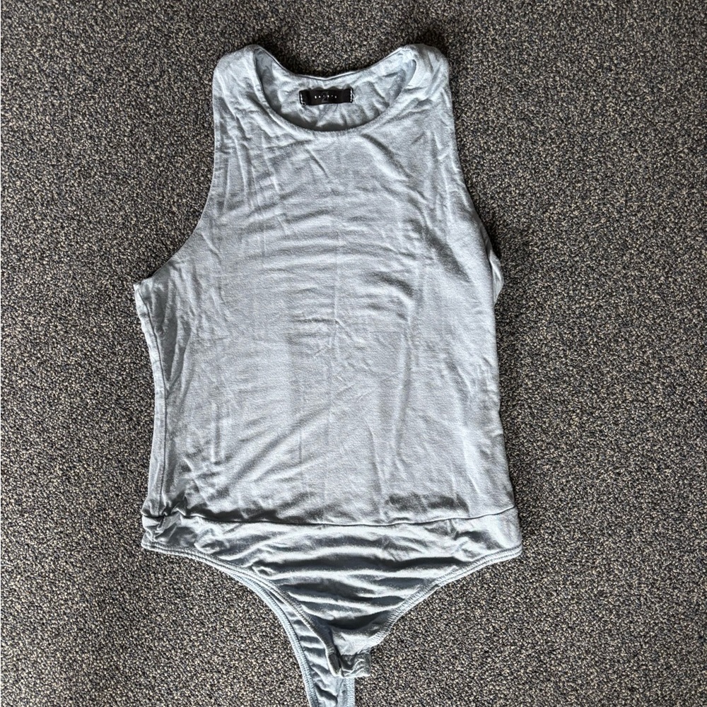 Gray/blue Sleeveless Bodysuit